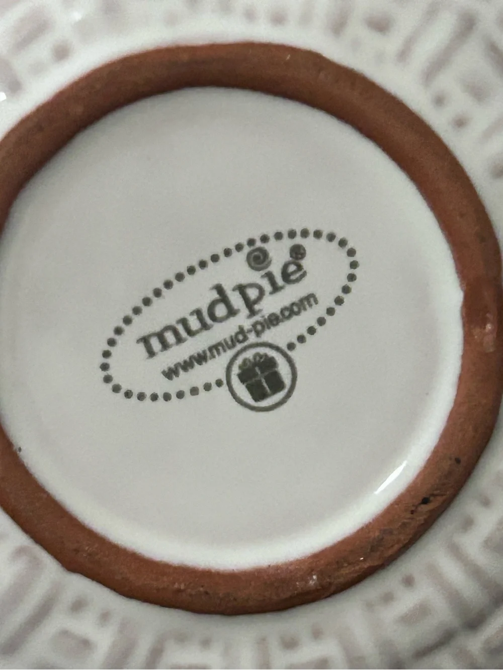 Vintage Mud Pie triple dip Platter, White